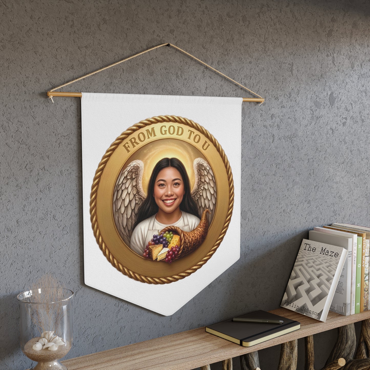 Religious Pennant — Replace the Artwork with Your Favorite Faith-Inspired Image!