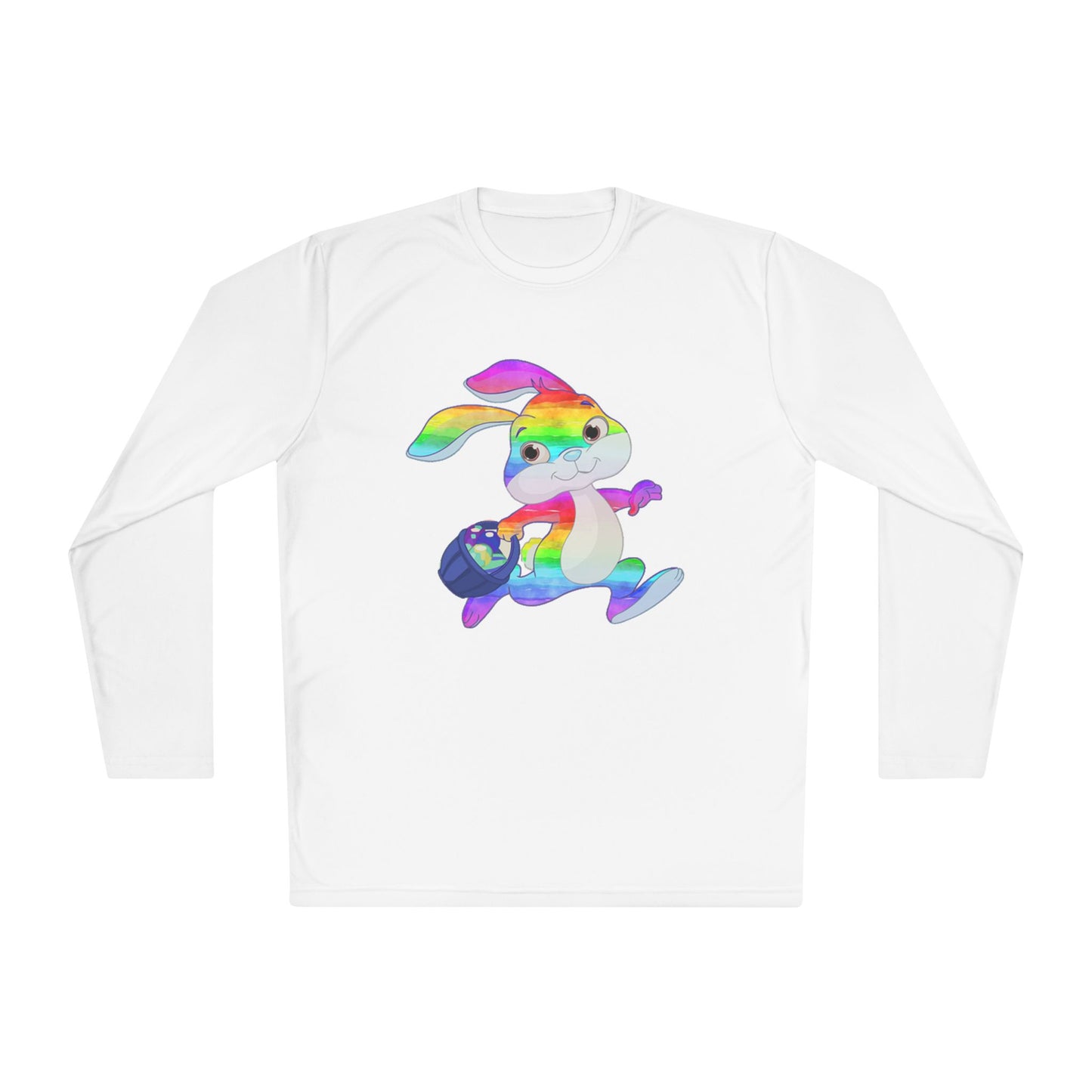 Rainbow Easter Bunny Long Sleeve Tee — Replace the Design with Your Favorite Photo!