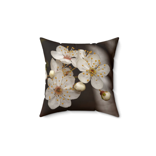 Floral Cherry Blossom Pillow — Replace the Image with Your Favorite Memory!