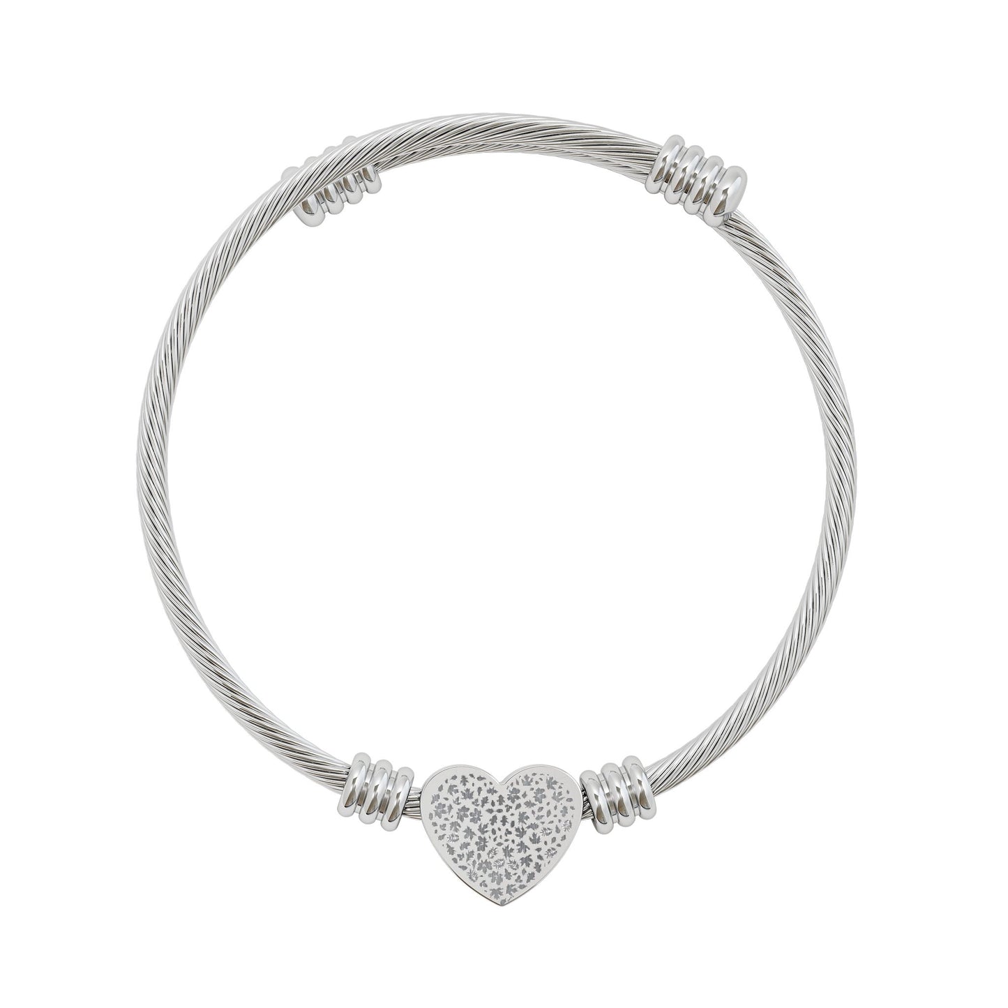 Engravable Heart Cuff Bracelet — Personalize with an Image !
