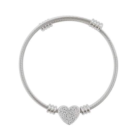 Engravable Heart Cuff Bracelet — Personalize with an Image !
