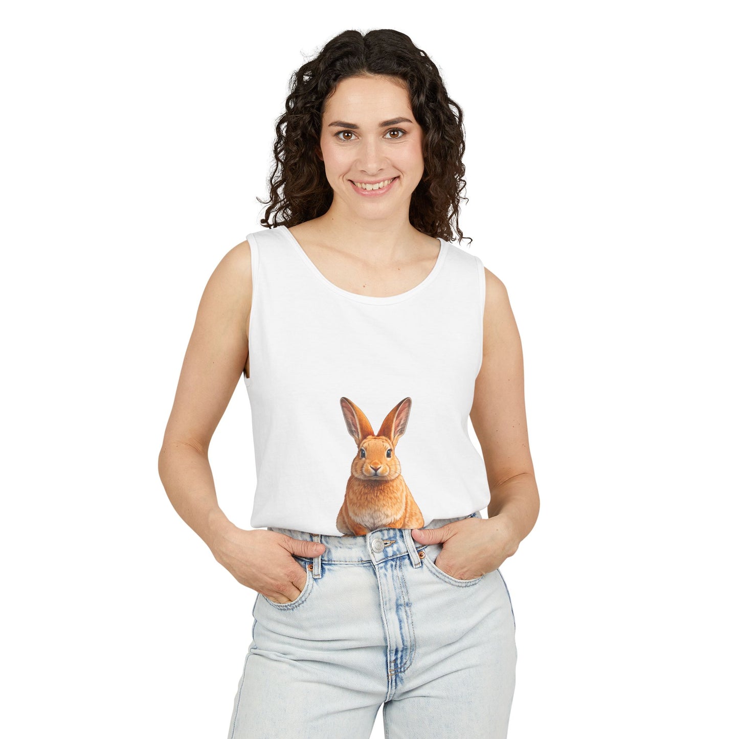 Cute Orange Bunny Tank Top — Replace the Design with Your Favorite Image!