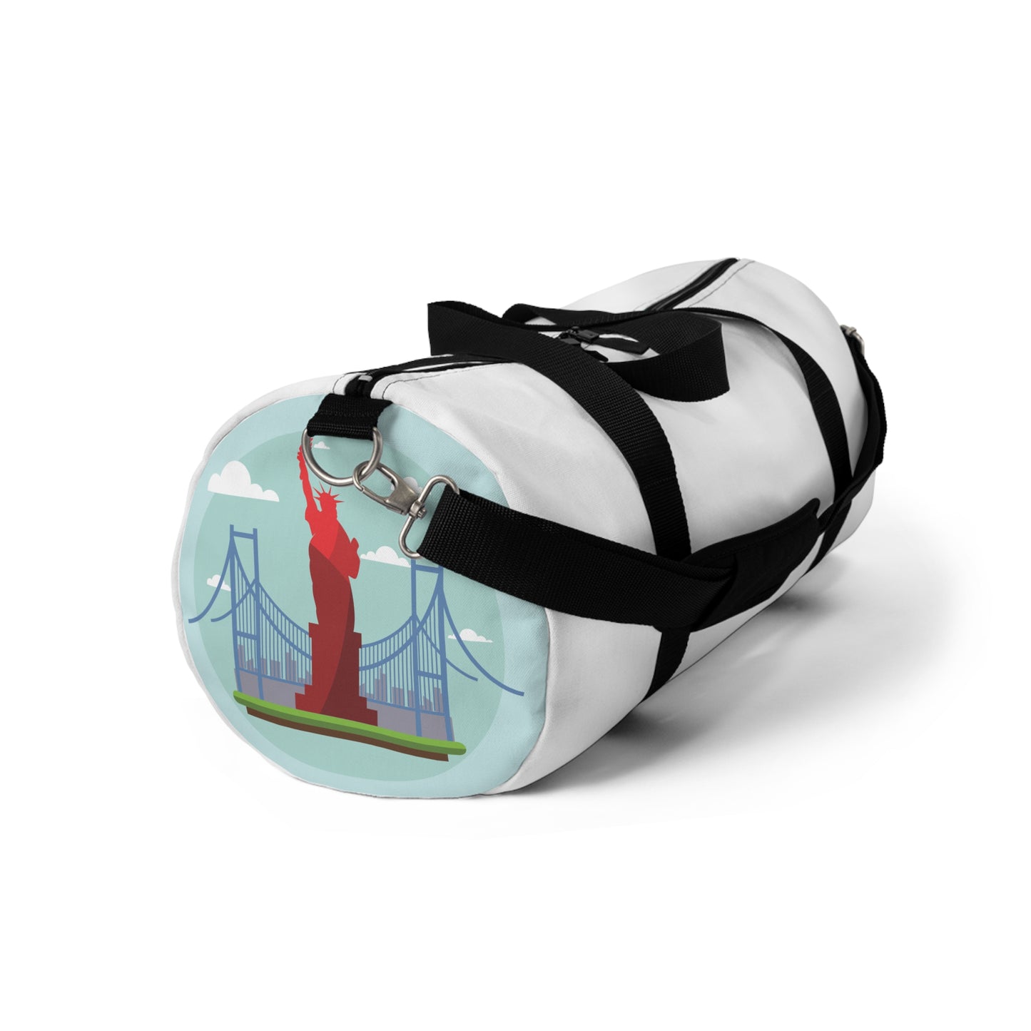 Classic White Duffel Bag — Replace the Design with Your Own Photo or Logo!